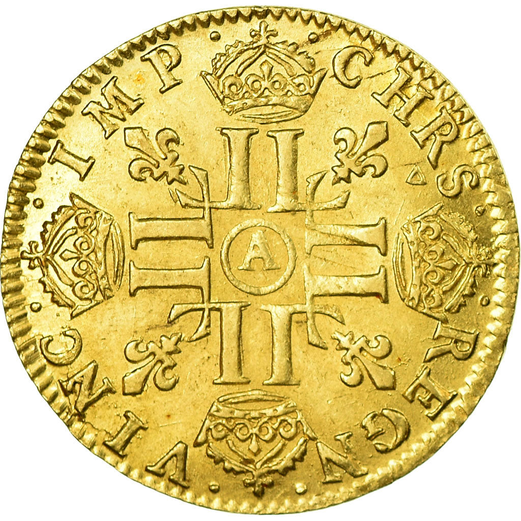 Moneta, Francja, Louis XIV, Louis d'or à la mèche longue, Louis d'Or, 1652