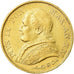 Munten, Italiaanse staten, PAPAL STATES, Pius IX, 20 Lire, 1866, Rome, ZF, Goud