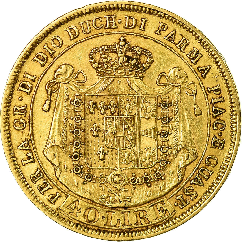 Coin, ITALIAN STATES, PARMA, Maria Luigia, 40 Lire, 1815, Parma, EF(40-45)