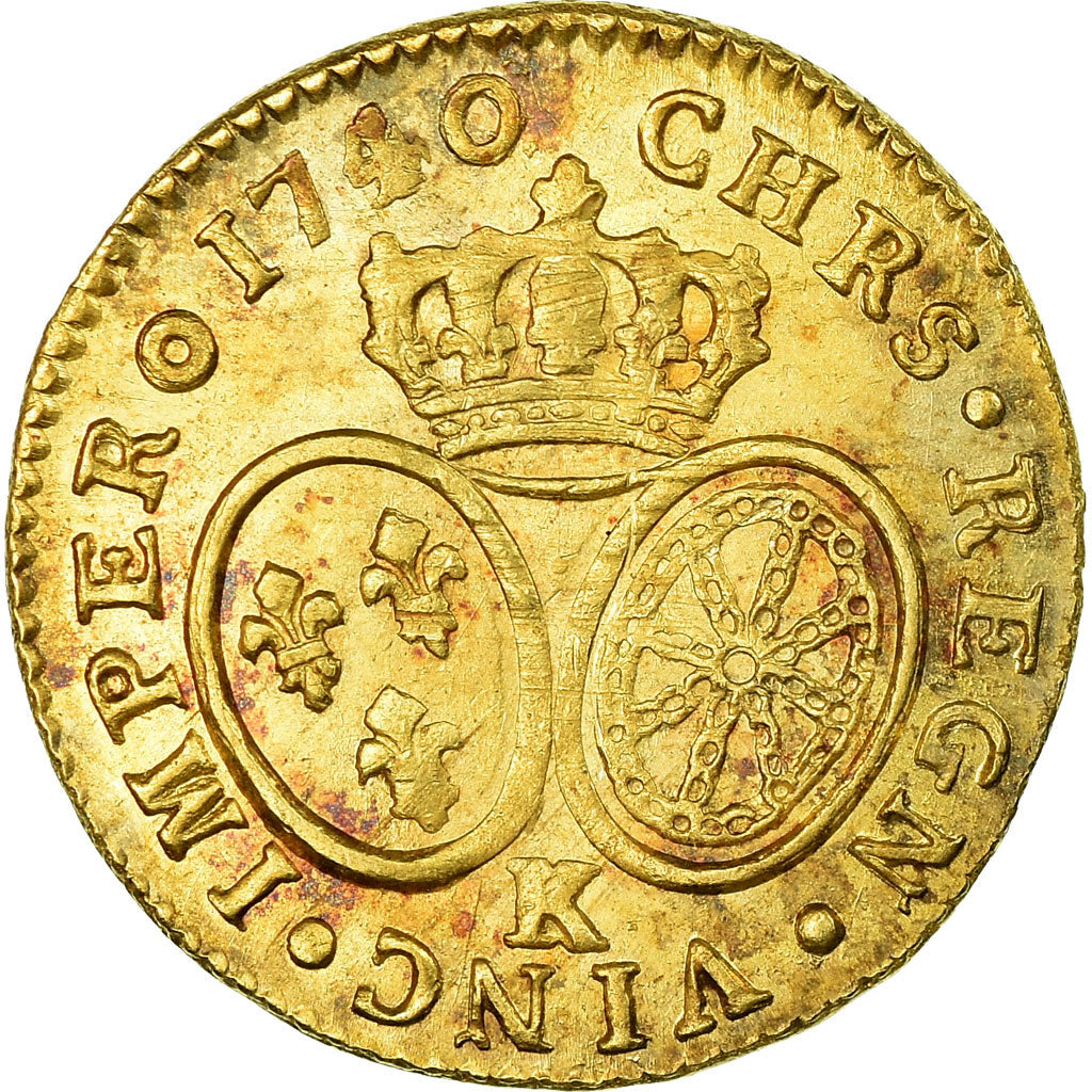 Coin, France, Louis XV, Louis d'or aux lunettes, Louis d'Or, 1740, Bordeaux