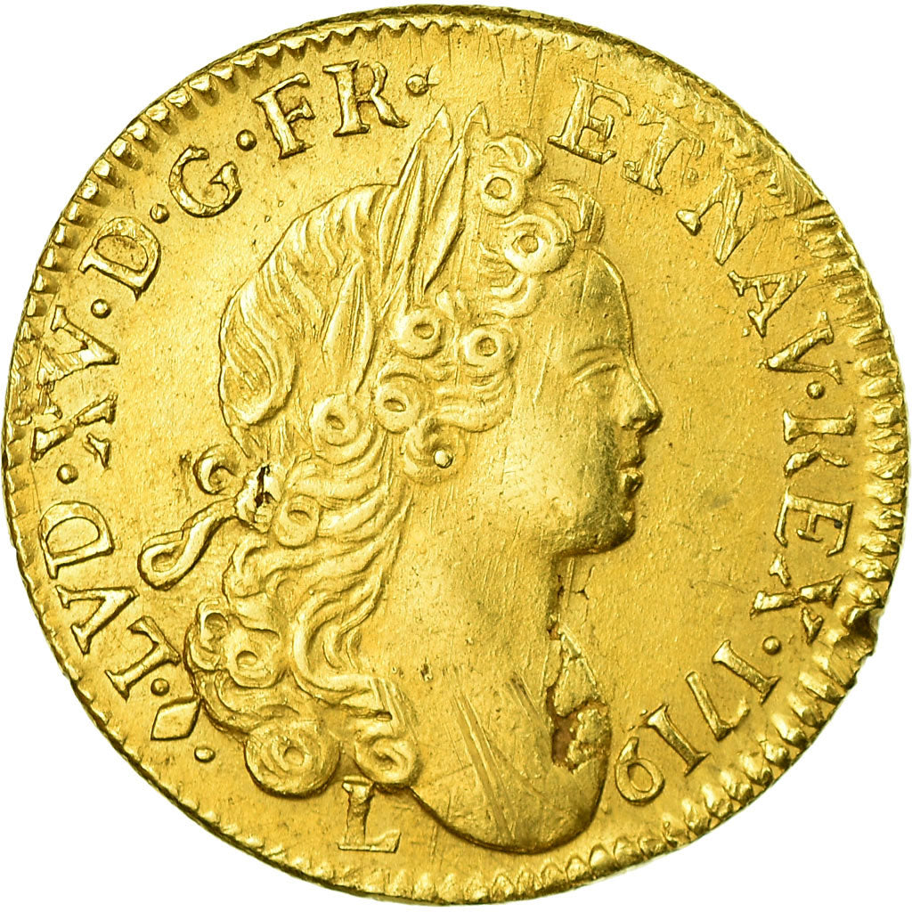Monnaie, France, Louis XV, Louis d'or à la croix du Saint-Esprit, 1719, Bayonne