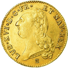 Moeda, França, Louis XVI, Double louis d'or à la tête nue, 2 Louis D'or