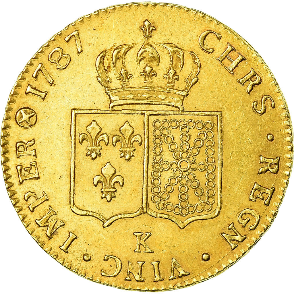 Coin, France, Louis XVI, Double louis d'or à la tête nue, 1787, Bordeaux