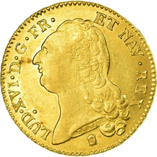Moeda, França, Louis XVI, Double louis d'or à la tête nue, 2 Louis D'or