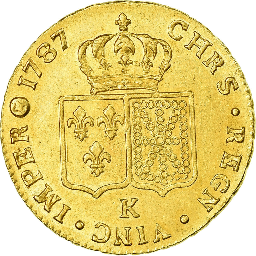 Moeda, França, Louis XVI, Double louis d'or à la tête nue, 2 Louis D'or