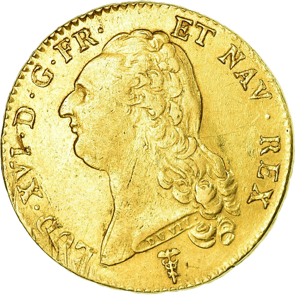 Monnaie, France, Louis XVI, Double louis d'or à la tête nue, 1790, Bordeaux