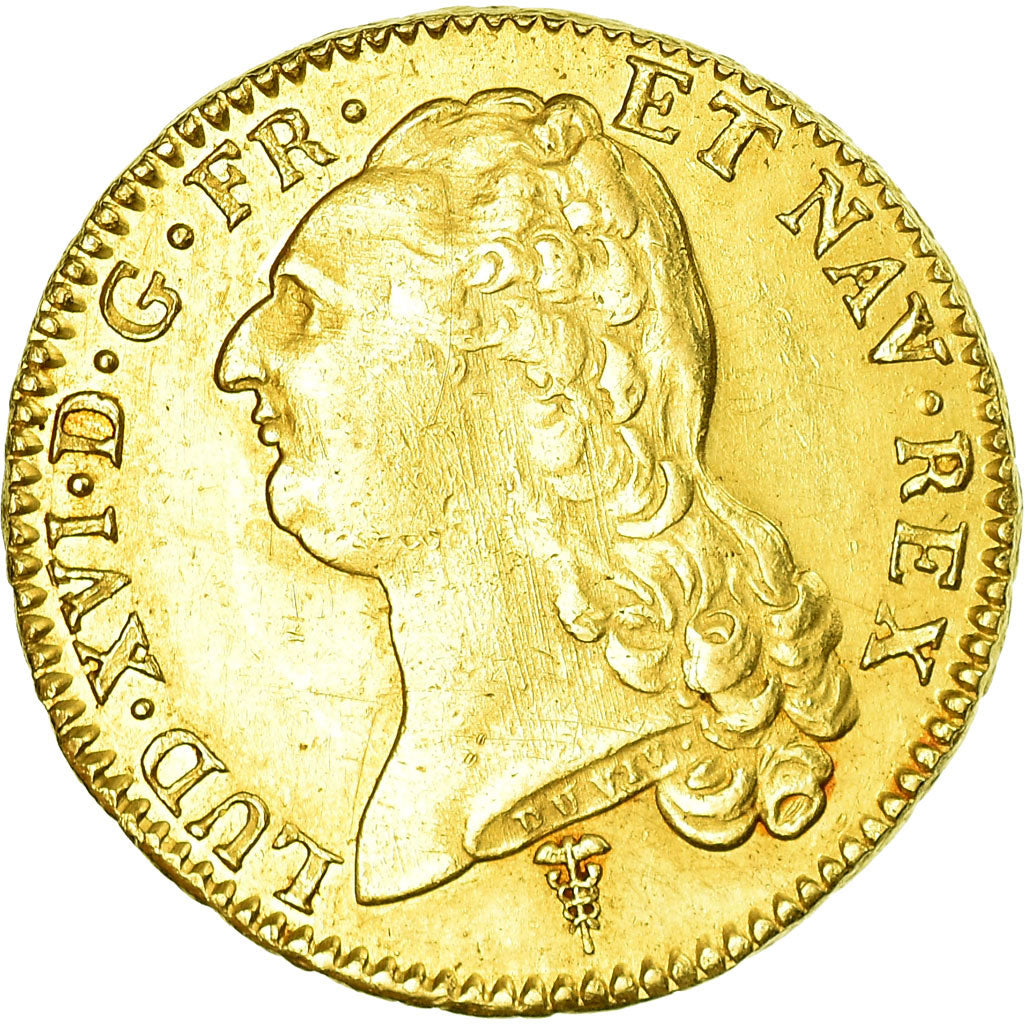 Moneta, Francia, Louis XVI, Double louis d'or à la tête nue, 2 Louis D'or