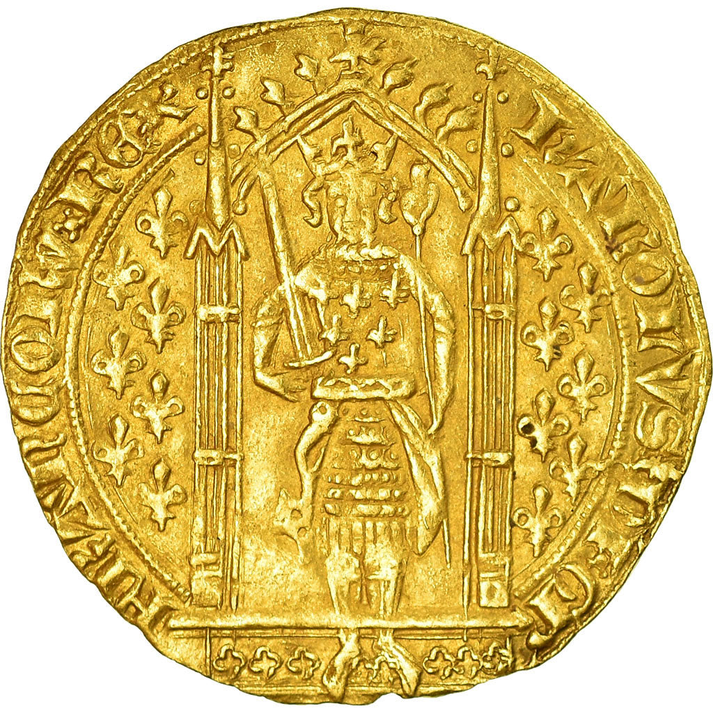 Münze, Frankreich, Charles V, Franc à pied, SS+, Gold, Duplessy:360A