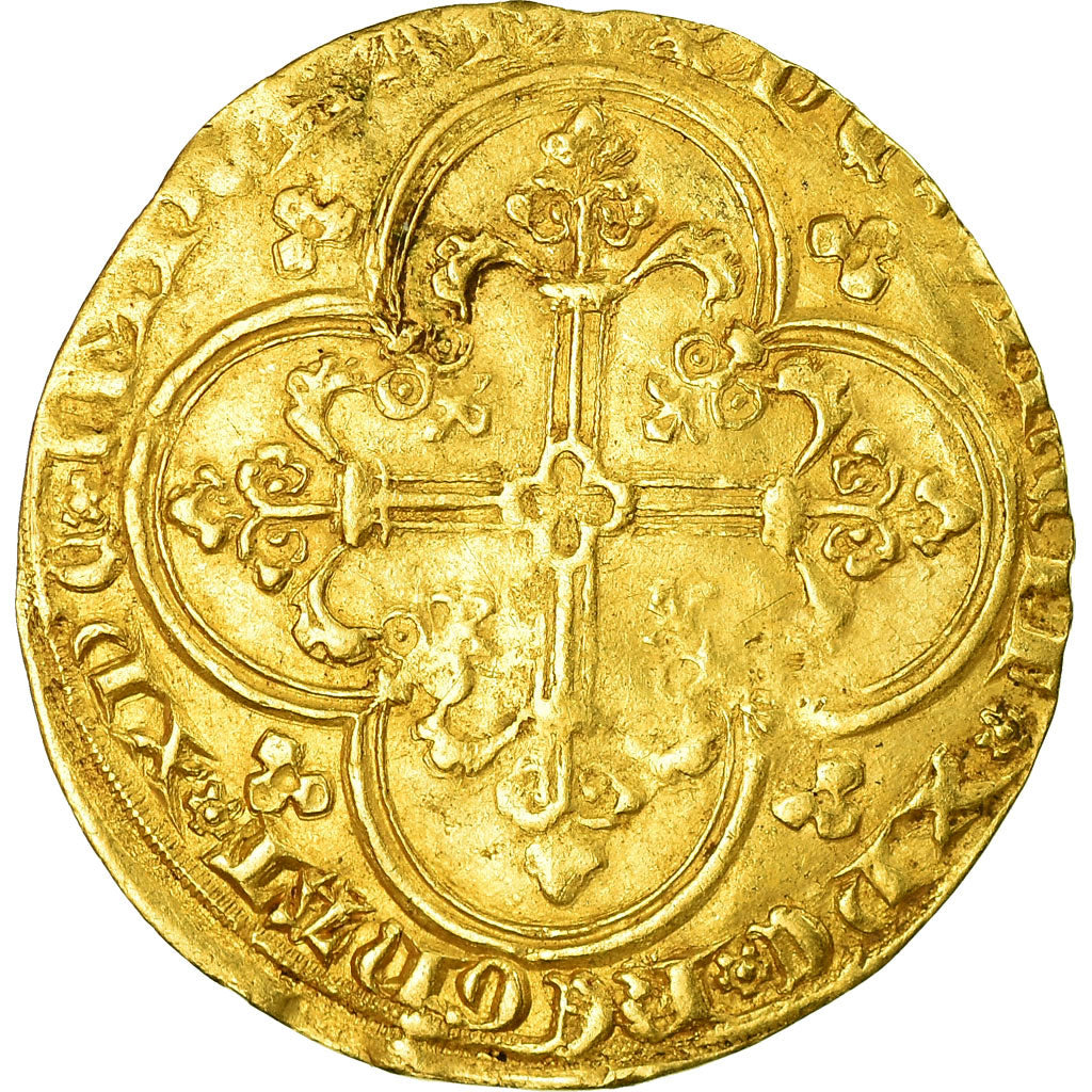 Moeda, França, Jean II le Bon, Franc à cheval, EF(40-45), Dourado