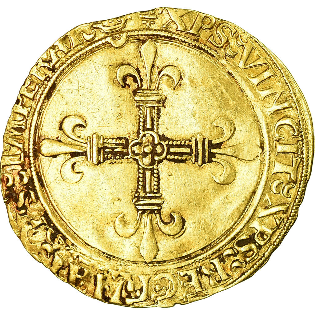 Munten, Frankrijk, Charles VIII, Ecu d'or, Bordeaux, ZF, Goud, Duplessy:575A