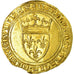 Coin, France, Charles VI, Ecu d'or, MS(63), Gold, Duplessy:369