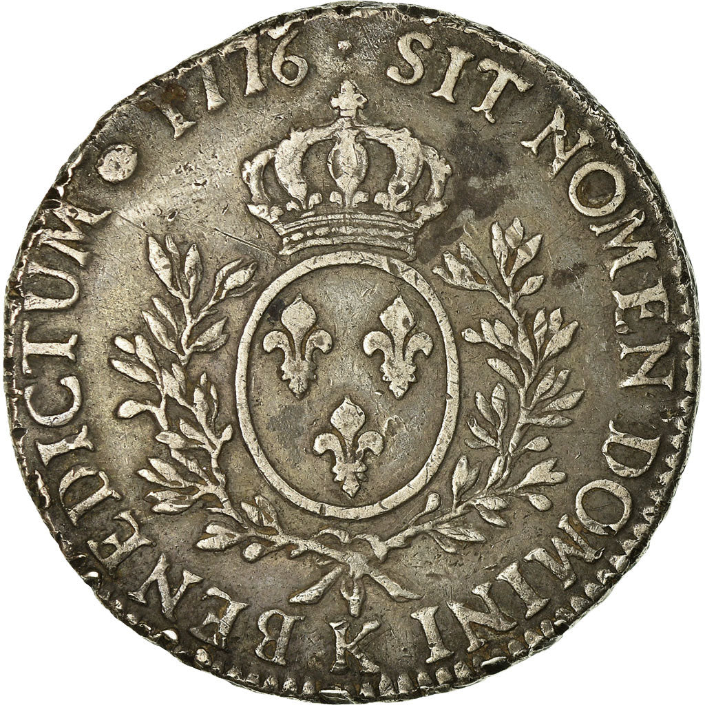 Coin, France, Louis XVI, Écu aux branches d'olivier, Ecu, 1776, Bordeaux