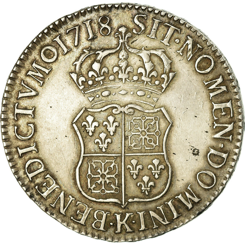 Coin, France, Louis XV, Écu de France-Navarre, Ecu, 1718, Bordeaux, EF(40-45)