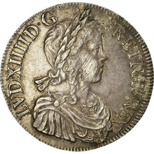 Moneta, Francia, Louis XIV, Écu à la mèche longue, Ecu, 1648, Bordeaux, BB
