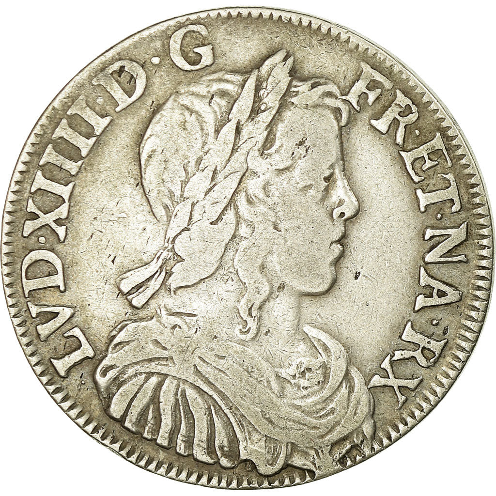 Coin, France, Louis XIV, 1/2 Écu à la mèche longue, 1/2 Ecu, 1656, Bordeaux