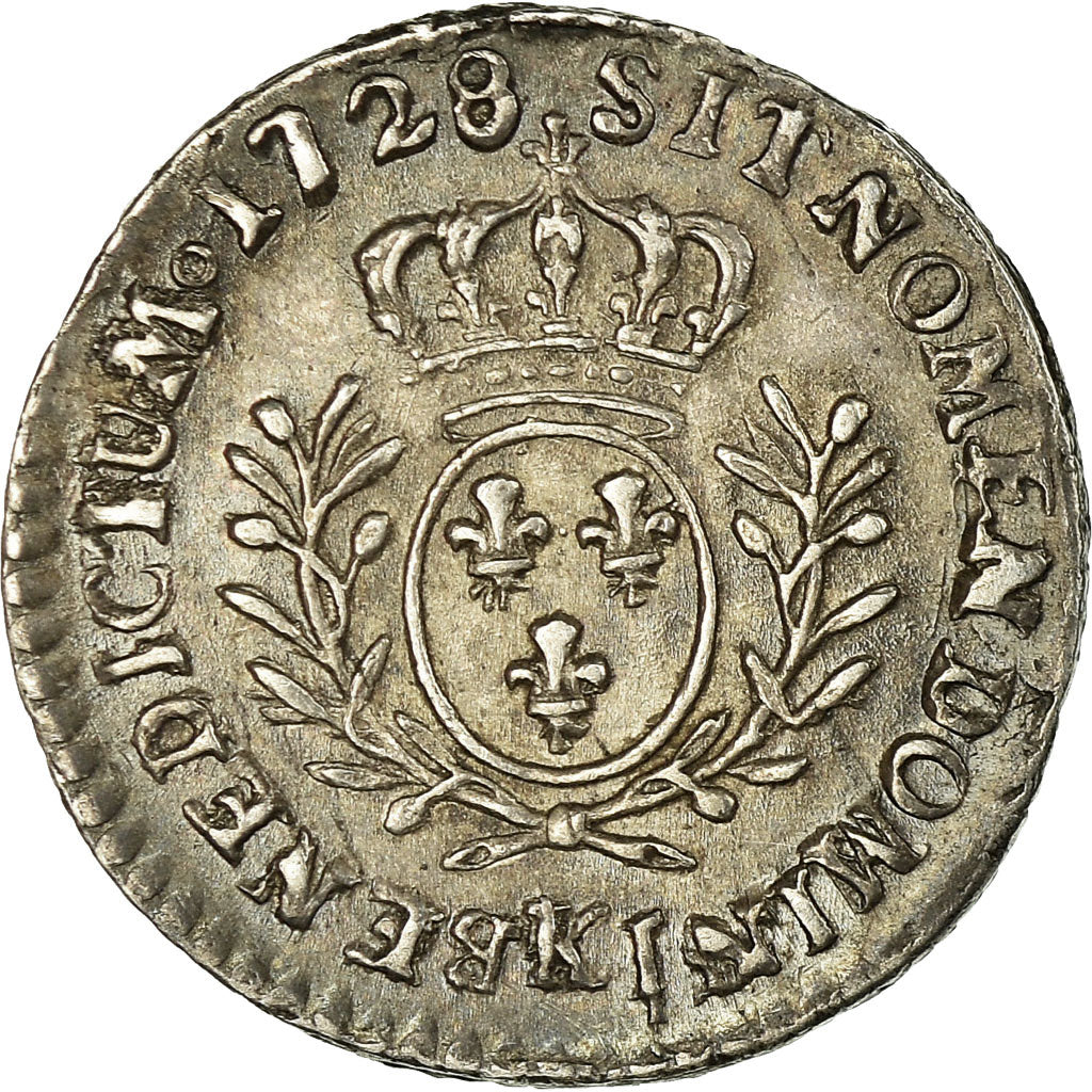 Coin, France, Louis XV, 1/20 Écu  aux branches d'olivier, 1728, Bordeaux