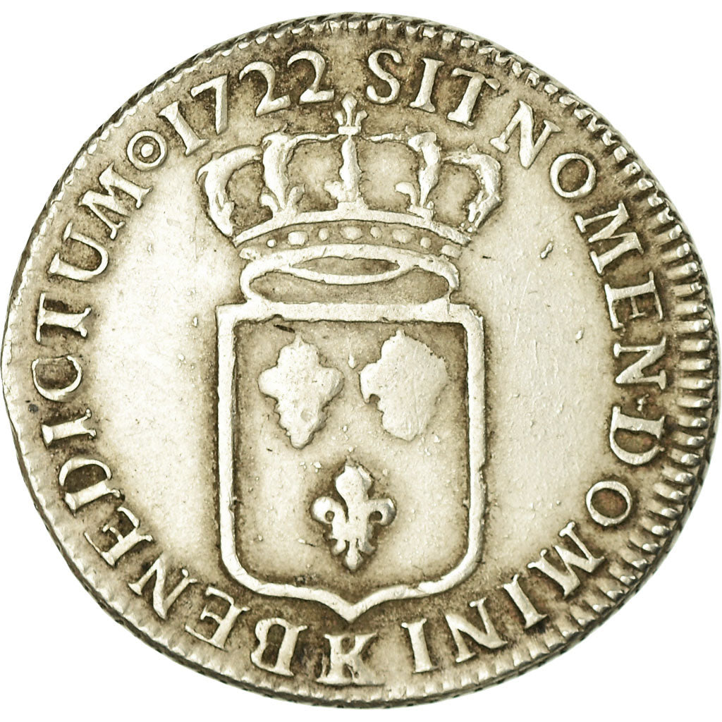 Monnaie, France, Louis XV, 1/3 Écu de France, 1/3 Ecu, 1722, Bordeaux, TTB