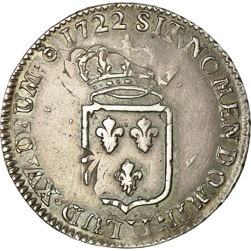 Münze, Frankreich, Louis XV, 1/3 Écu de France, 1/3 Ecu, 1722, Bordeaux, SS