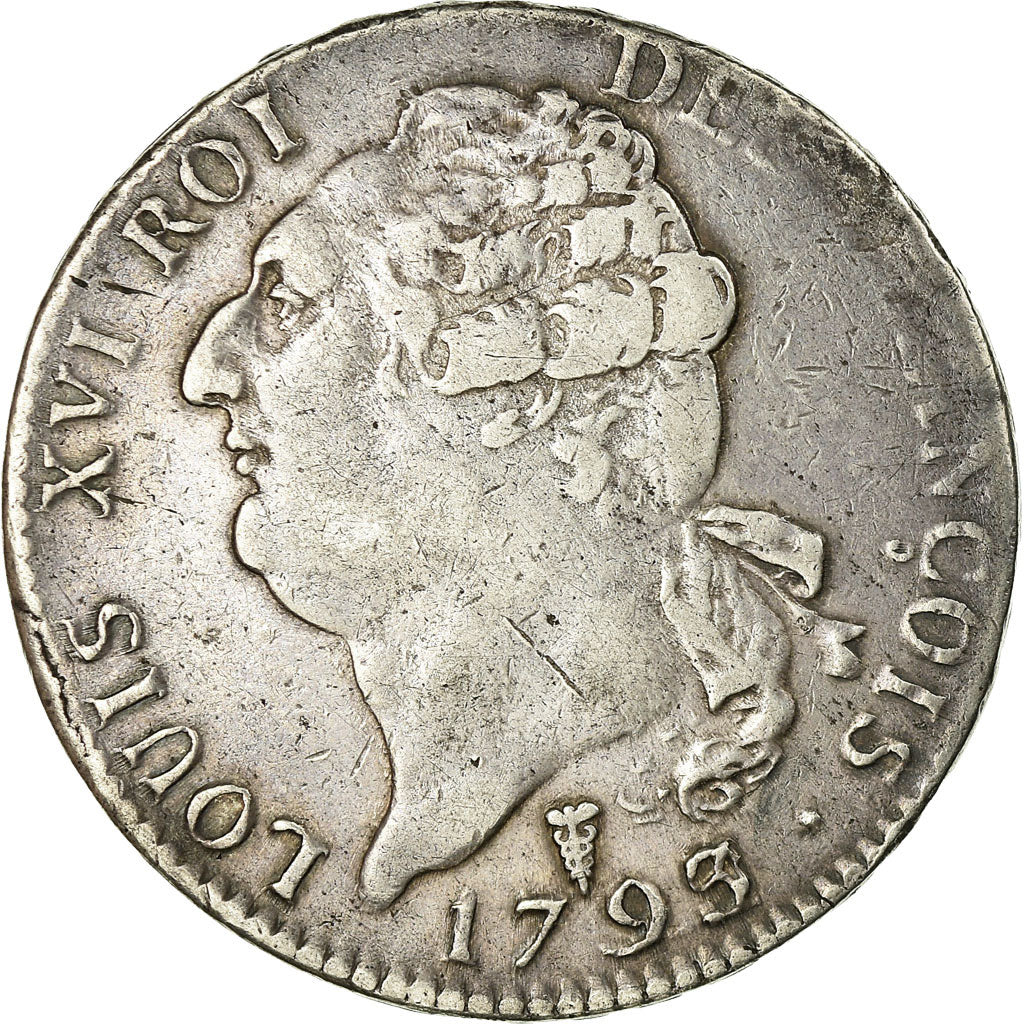 Moneta, Francja, Écu de 6 livres françois, ECU, 6 Livres, 1793, Bordeaux