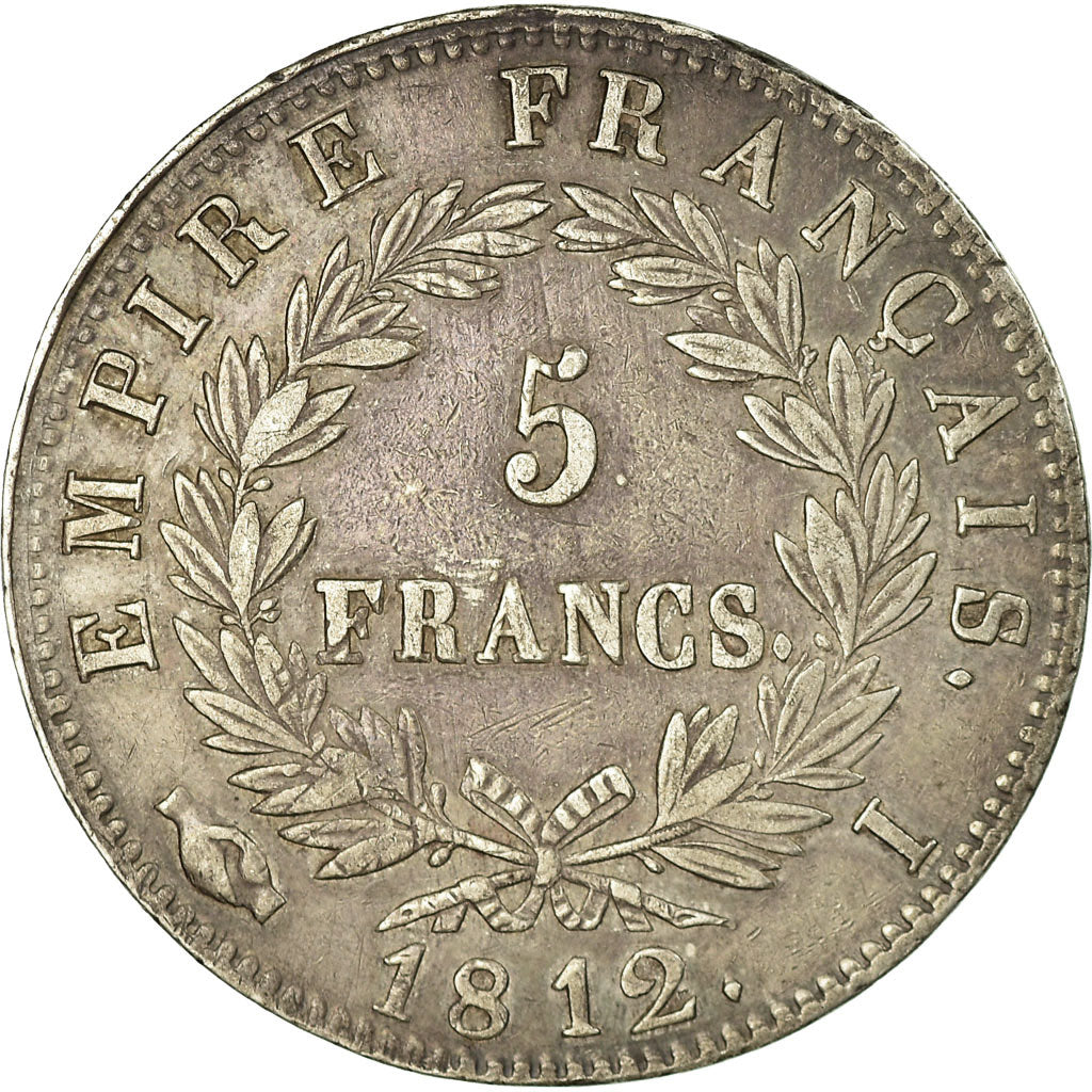 Moneta, Francja, Napoléon I, 5 Francs, 1812, Limoges, EF(40-45), Srebro