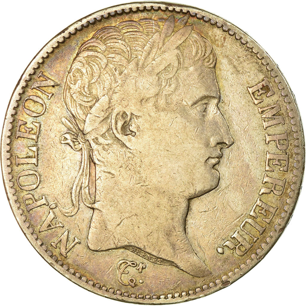 Moeda, França, Napoléon I, 5 Francs, 1810, Bordeaux, VF(30-35), Prata