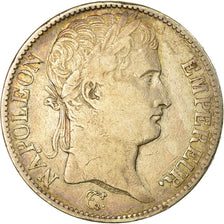 Moeda, França, Napoléon I, 5 Francs, 1810, Bordeaux, VF(30-35), Prata