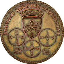 Coin, France, Royaume d'Aquitaine, 1 Gascon, 1848, Bordeaux, MS(63), Copper