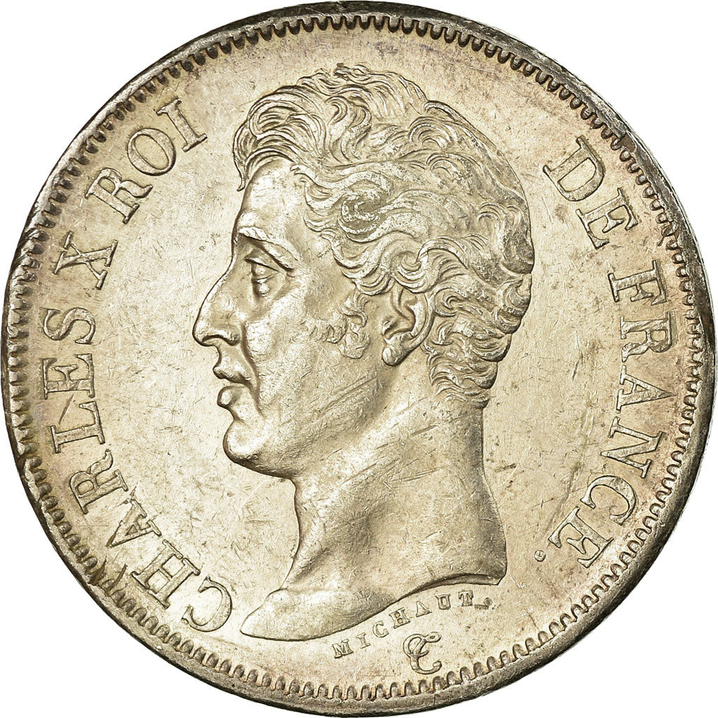 Moneta, Francia, Charles X, 5 Francs, 1826, Bordeaux, BB+, Argento, KM:720.7