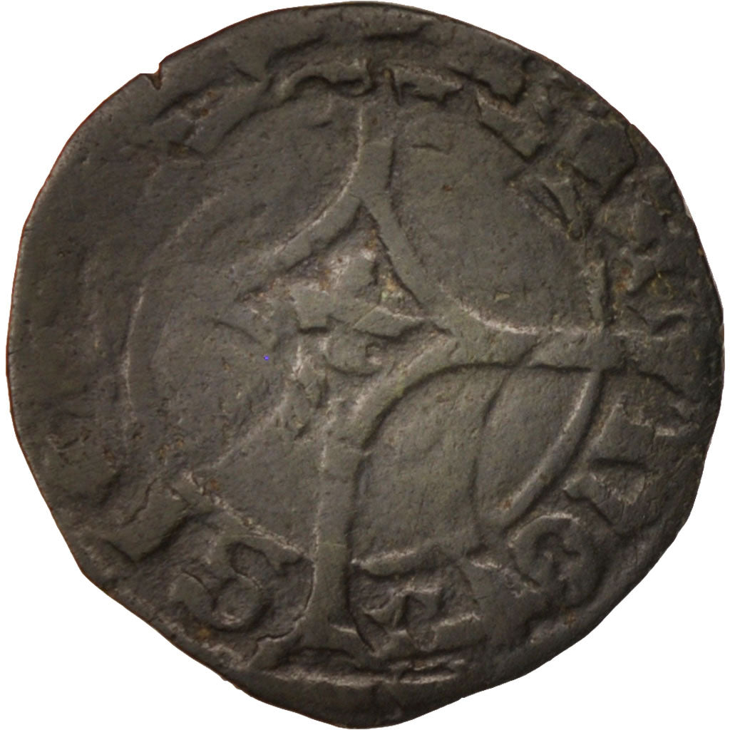 Coin, Belgium, Double Mite, 1467-1477, VF(30-35), Copper