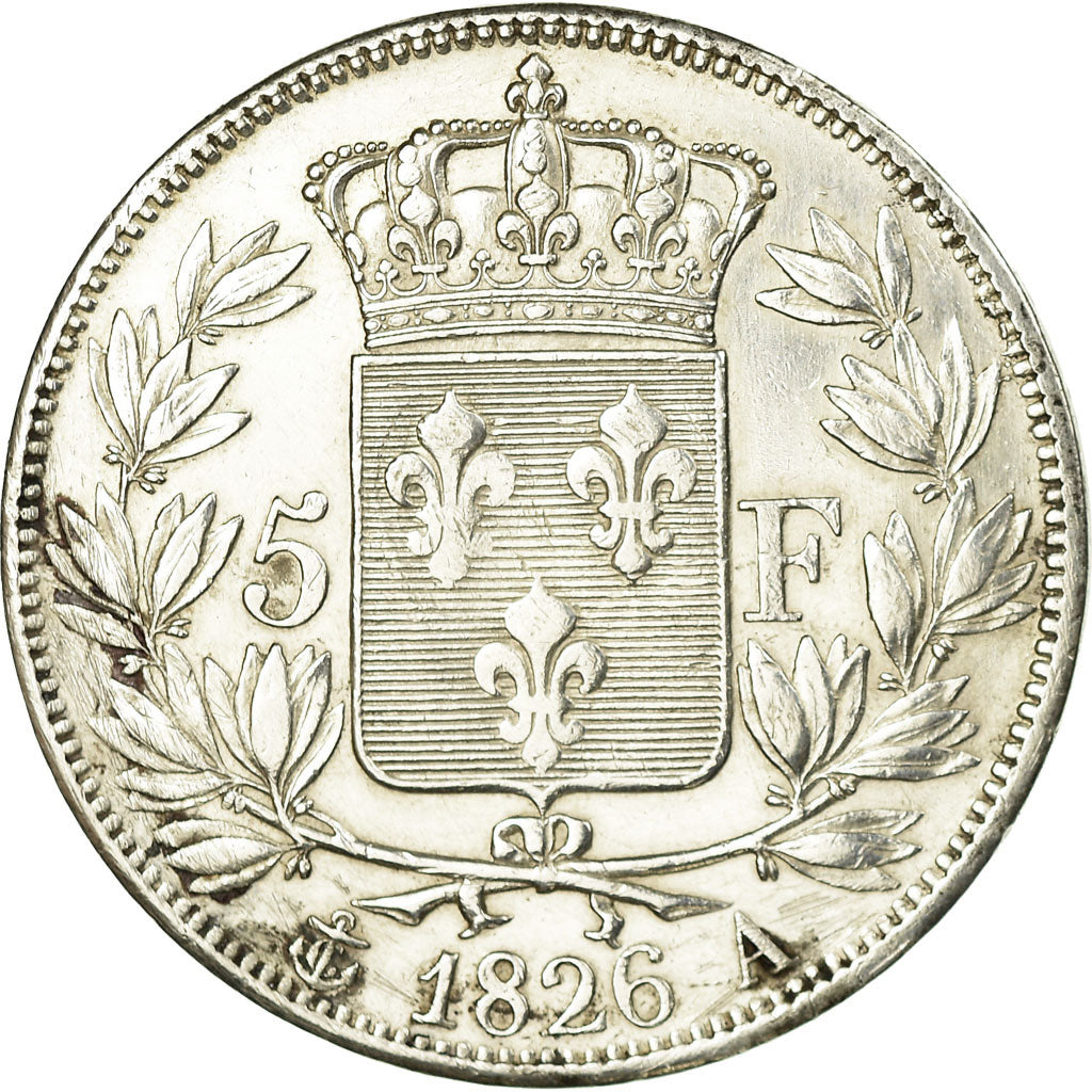 Coin, France, Charles X, 5 Francs, 1826, Paris, EF(40-45), Silver, KM:720.1