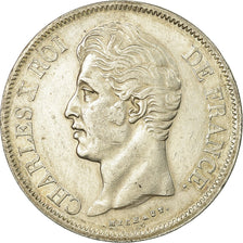 Coin, France, Charles X, 5 Francs, 1830, Rouen, EF(40-45), Silver, KM:728.2