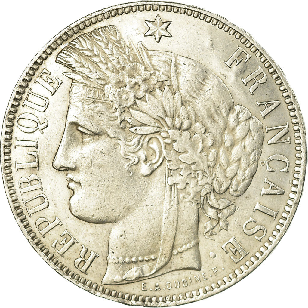 Monnaie, France, Cérès, 5 Francs, 1871, Bordeaux, TTB, Argent, Gadoury:742