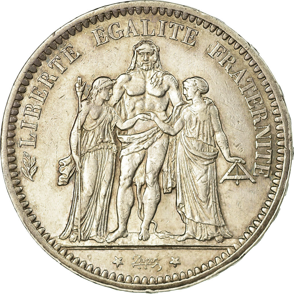 Monnaie, France, Hercule, 5 Francs, 1871, Paris, Camélinat, TTB+, Argent