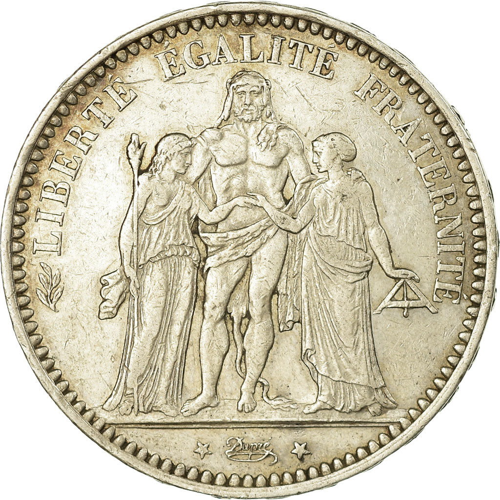 Coin, France, Hercule, 5 Francs, 1873, Bordeaux, EF(40-45), Silver, KM:820.2