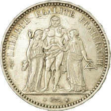 Coin, France, Hercule, 5 Francs, 1873, Bordeaux, EF(40-45), Silver, KM:820.2