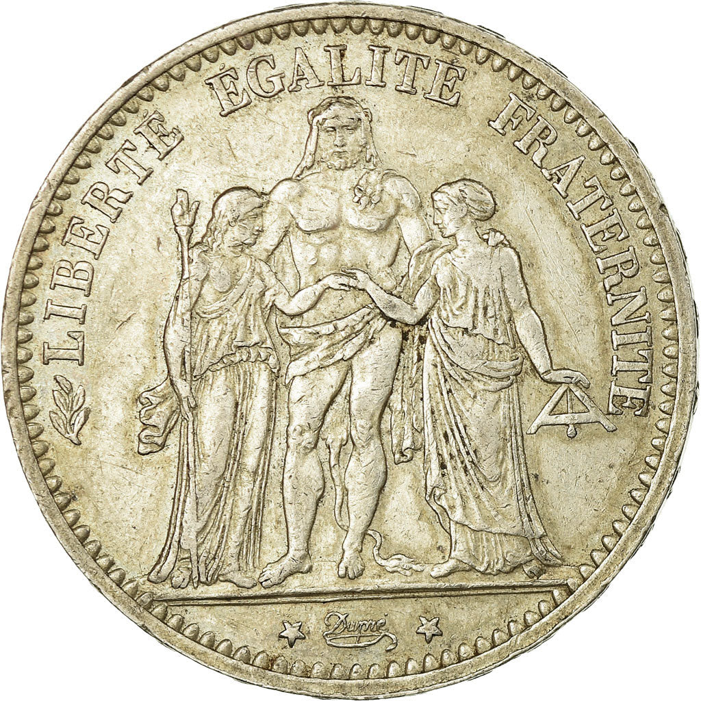 Moneta, Francja, Hercule, 5 Francs, 1874, Bordeaux, EF(40-45), Srebro, KM:820.2
