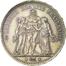 Monnaie, France, Hercule, 5 Francs, 1874, Bordeaux, SUP+, Argent, Gadoury:745a