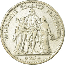 Münze, Frankreich, Hercule, 5 Francs, 1876, Bordeaux, S+, Silber, KM:820.2