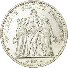 Coin, France, Hercule, 5 Francs, 1877, Bordeaux, EF(40-45), Silver, KM:820.2