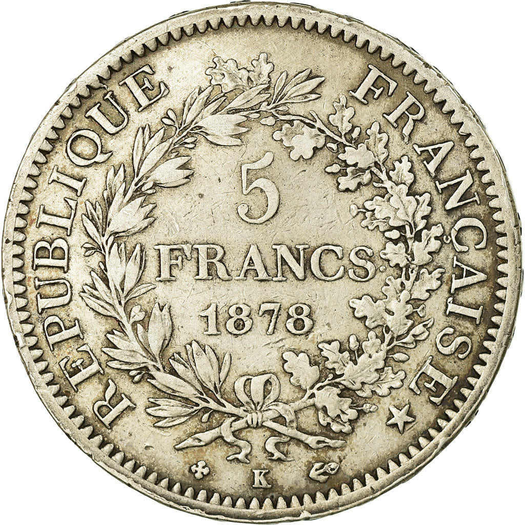 Monnaie, France, Hercule, 5 Francs, 1878, Bordeaux, TB+, Argent, Gadoury:745a