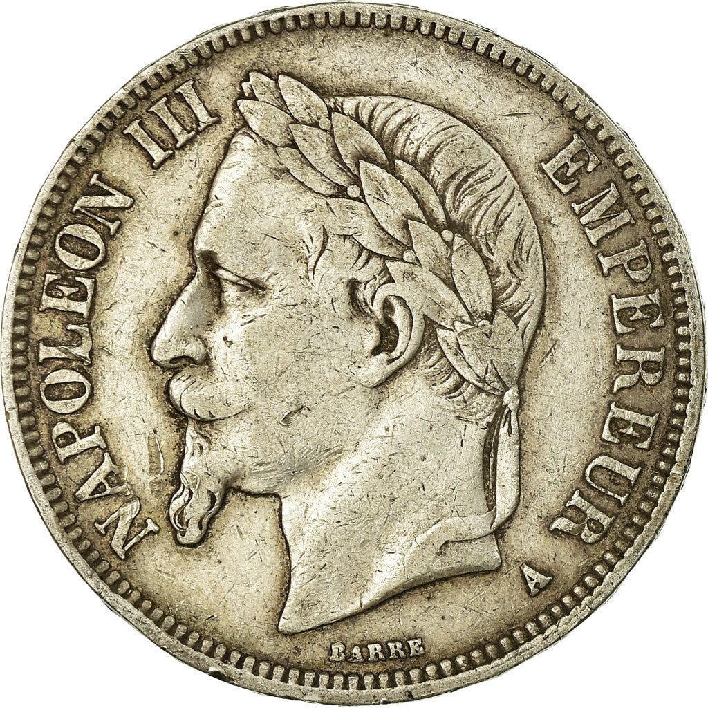 Monnaie, France, Napoleon III, Napoléon III, 5 Francs, 1867, Paris, TB+