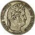 Moneda, Francia, Louis-Philippe, 5 Francs, 1836, Bordeaux, BC+, Plata, KM:749.7