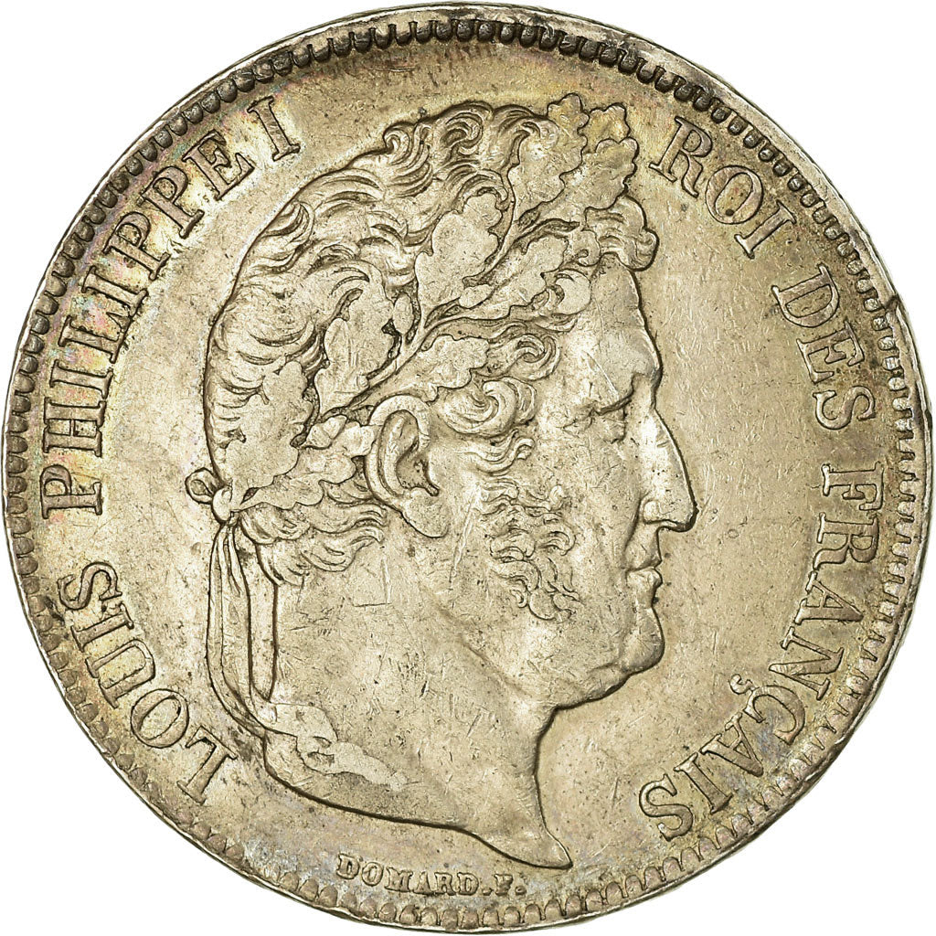 Coin, France, Louis-Philippe, 5 Francs, 1838, Bordeaux, EF(40-45), Silver