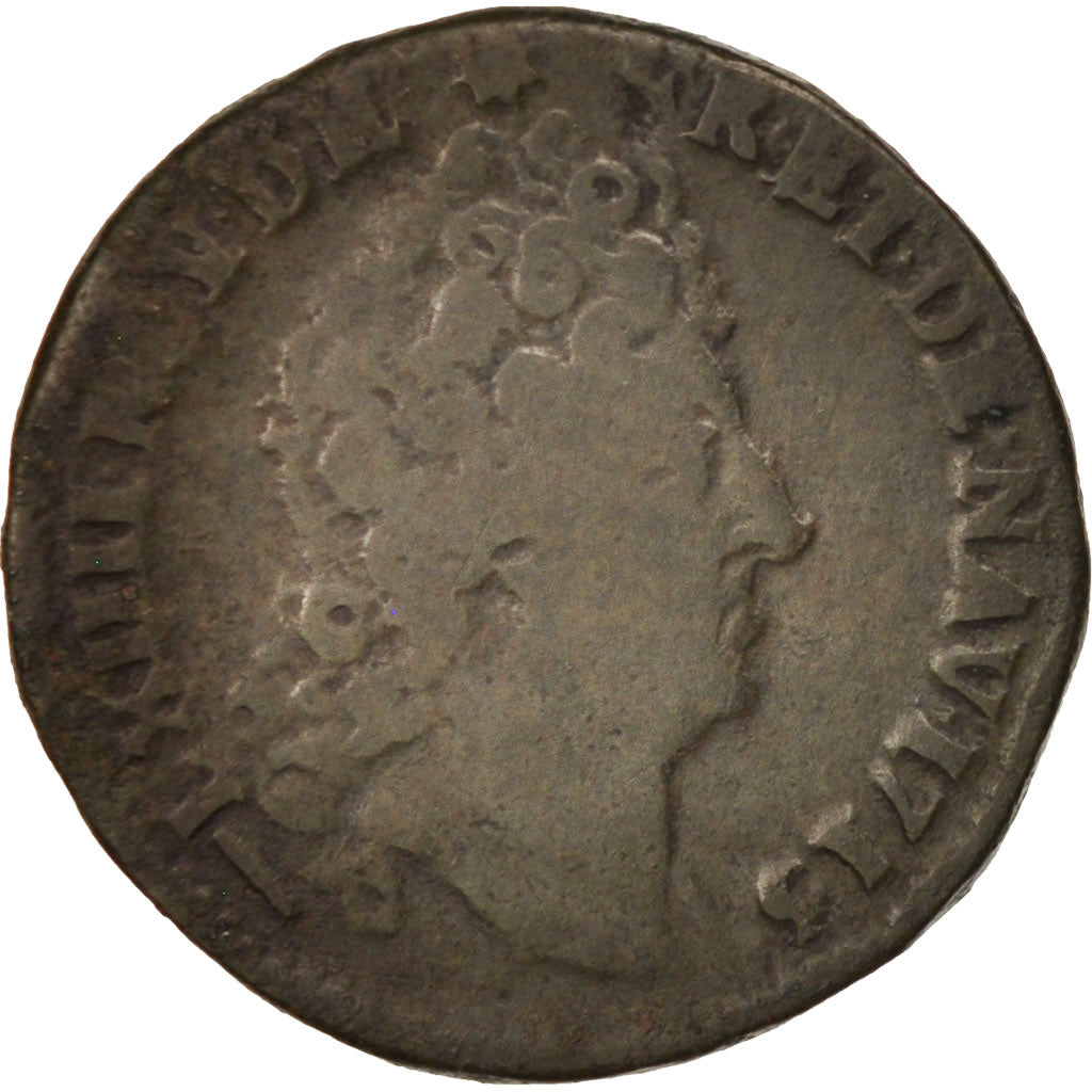 Moneta, Francia, Louis XIV, Liard de Lille, Liard, 1713, Lille, MB, Rame