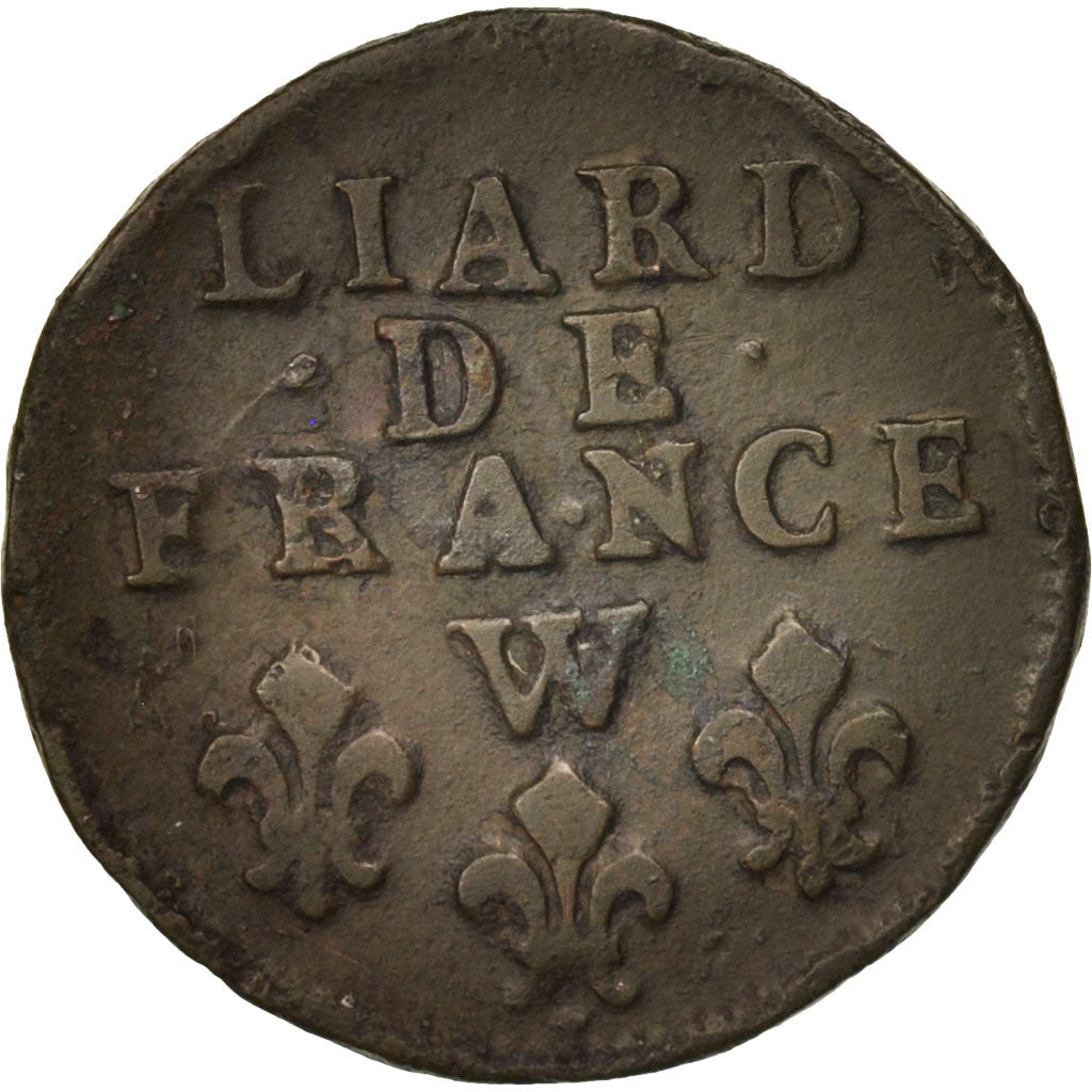 Moneta, Francia, Louis XIV, Liard de Lille, Liard, 1713, Lille, MB, Rame