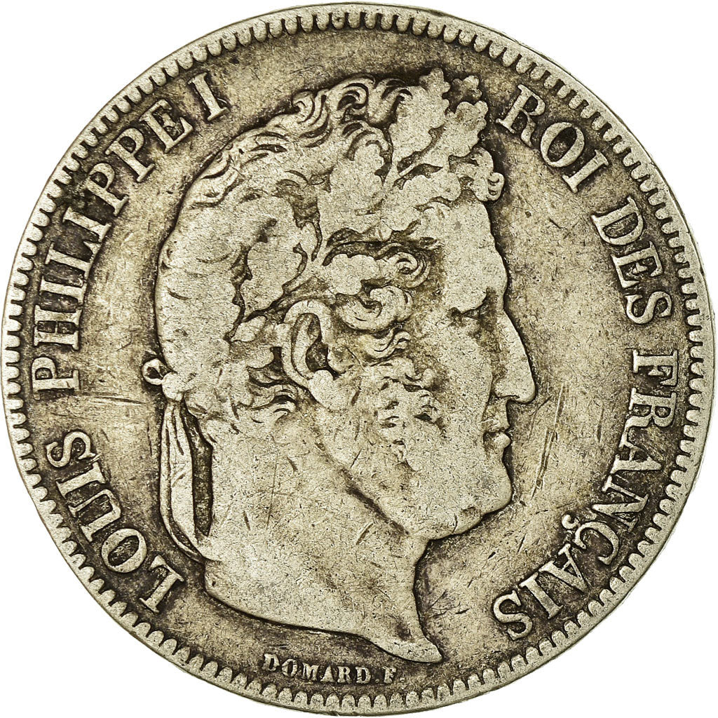 Coin, France, Louis-Philippe, 5 Francs, 1841, Bordeaux, VF(30-35), Silver