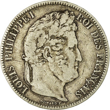 Coin, France, Louis-Philippe, 5 Francs, 1841, Bordeaux, VF(30-35), Silver