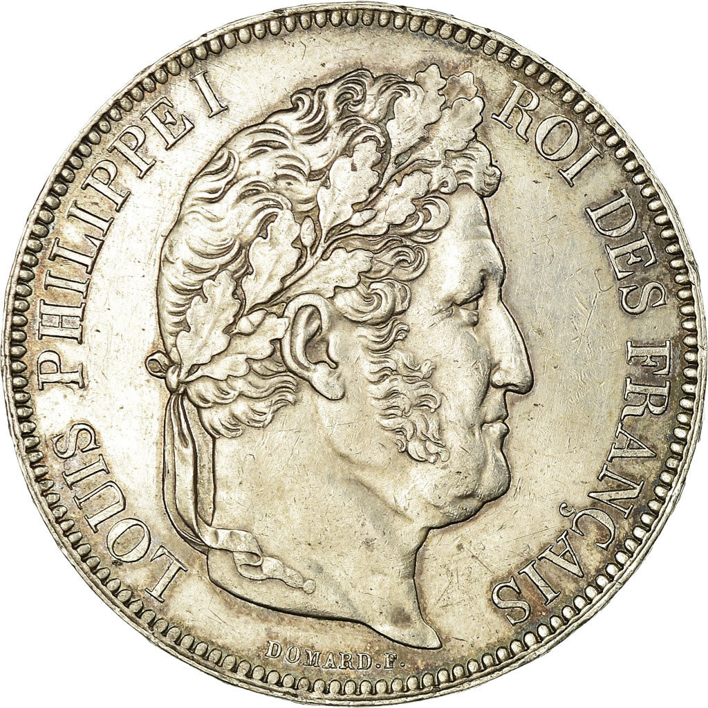 Coin, France, Louis-Philippe, 5 Francs, 1842, Bordeaux, AU(55-58), Silver