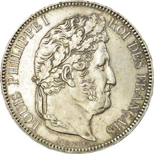 Coin, France, Louis-Philippe, 5 Francs, 1842, Bordeaux, AU(55-58), Silver