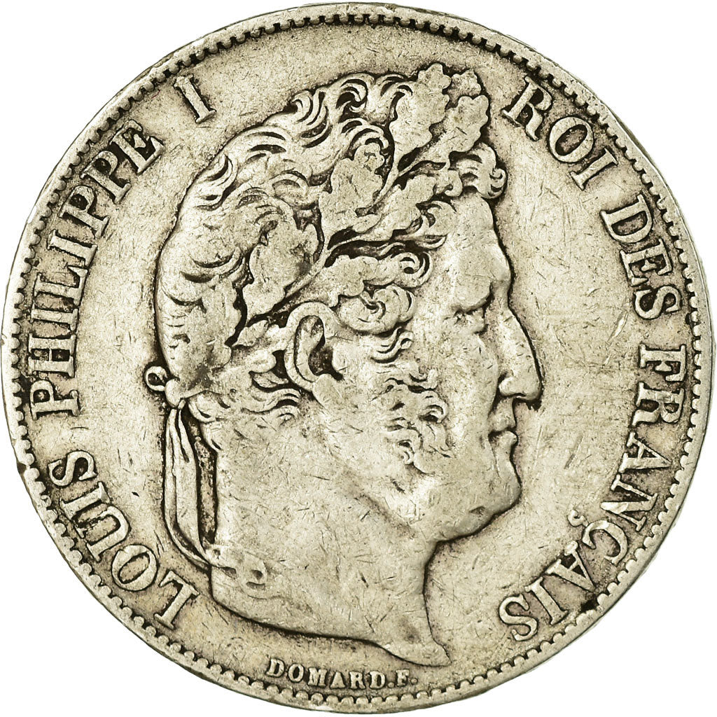 Coin, France, Louis-Philippe, 5 Francs, 1847, Bordeaux, EF(40-45), Silver
